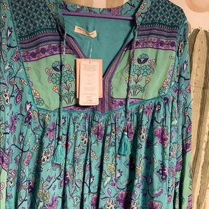 TRADE DONT BUY portobello road turquoise blouse